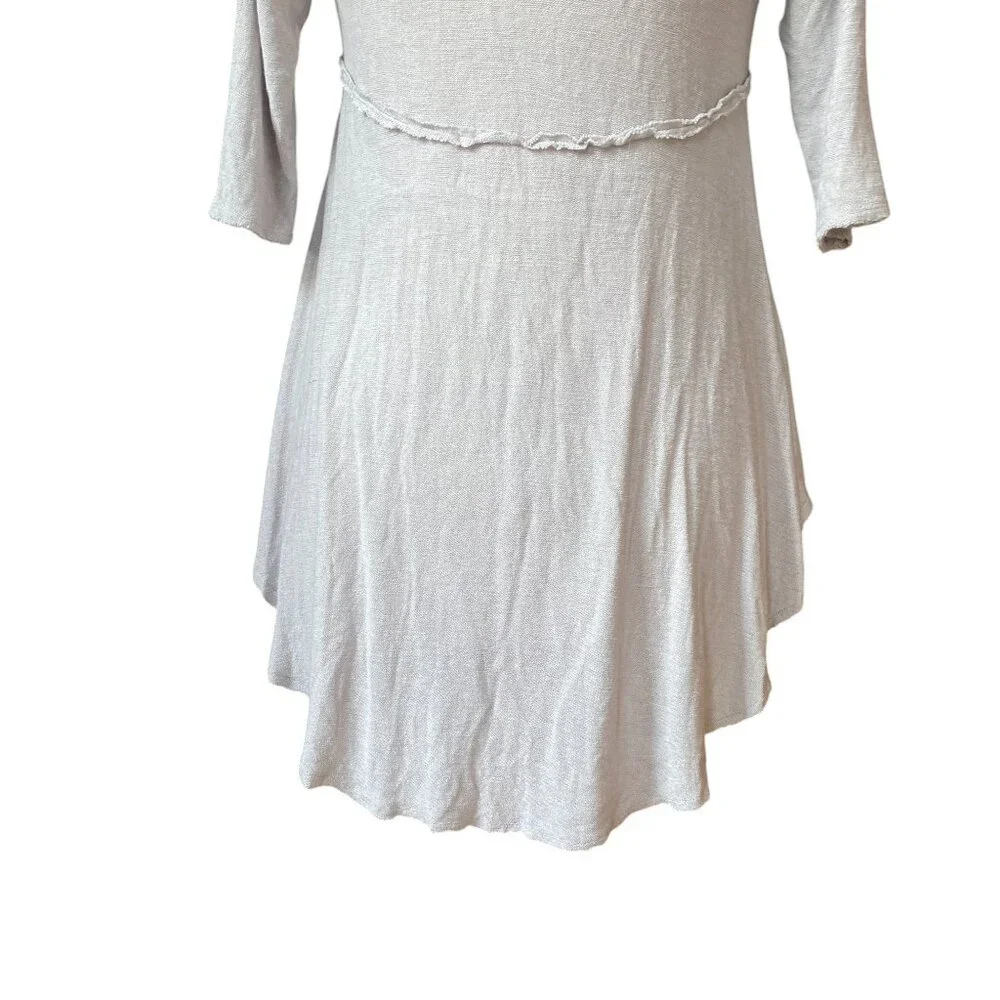 Intimately Free People Slouchy Knit Tunic Top Gray Lounge Flowy Fairy Grunge-M